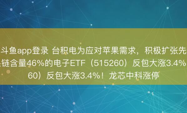 斗鱼app登录 台积电为应对苹果需求,积极扩张先进封装产能!果链含量46%的电子ETF(515260)反包大涨3.4%!龙芯中科涨停