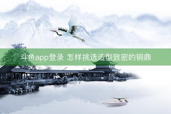 斗鱼app登录 怎样挑选造型致密的铜鼎